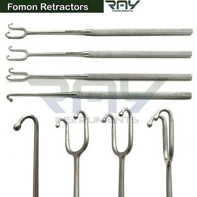 Fomon Retractors Single & Double Prong Ball End ENT Surgical Instrument ...