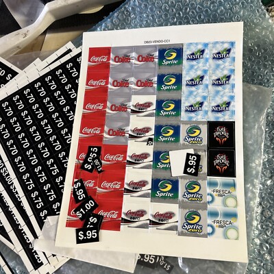 Vintage Factory Original Coke Machine Inserts Pricing Sprite NsTeA Fresca Coca