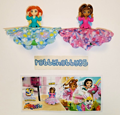 Komplettsatz Flowee Fairies (VT025 - VT026) + 2 BPZ Kinder Italien 2023/2024