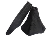 Gear Handbrake Gaiter For Mitsubishi 3000 GT GTO 1989-00 Leather Grey Stitching