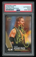 Hangman Adam Page PSA/DNA Auto 2021 AEW Upper Deck Signed Autographed First Ed.