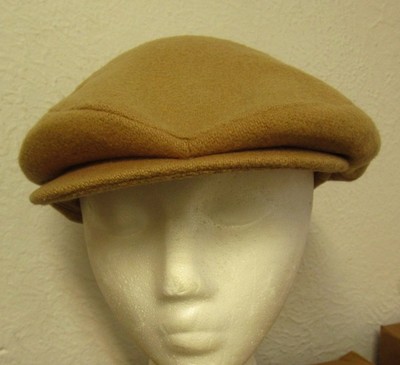 LONDON FOG beat-up newsboy hat UK vtg small cabbie 1970s cap wool