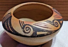 HELEN NAHA HOPI "FEATHER WOMAN" BOWL JAR POT NATIVE AMERICAN INDIAN