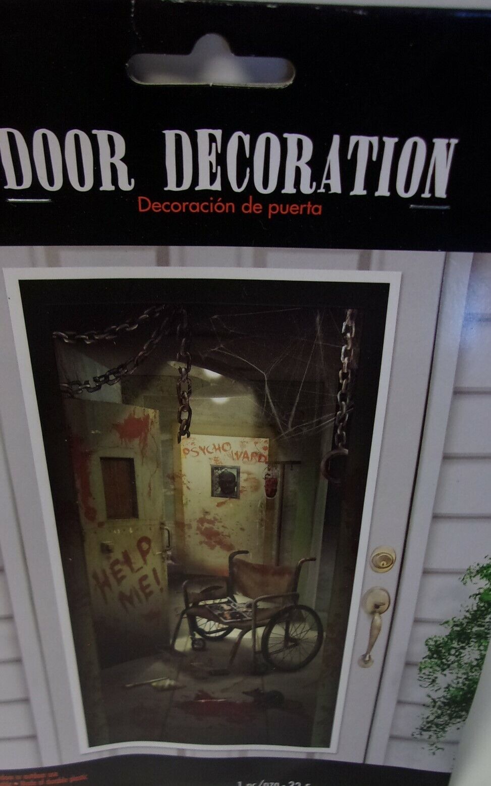 Halloween Door Decoration. 33.5" x 65". Wheel Chair ...