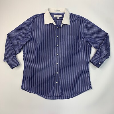Enro Shirt Mens 17.5 Royal Blue Cotton Non Iron Tailored Striped Formal Dress | eBay Enro Shirt Mens 17.5 Royal Blue Cotton Non Iron Tailored Striped Formal Dress | eBay