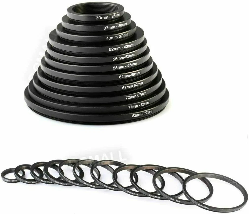 K&F Concept Metal 11pcs Lens Filter Step Down Adapter Ring Kit for DSLR Camera - Image 2 of 4