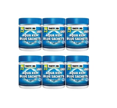 Aqua Kem Blue Sachets 6 x 15 Stück Sanitärzusatz Campingtoilette Toilettenzusatz