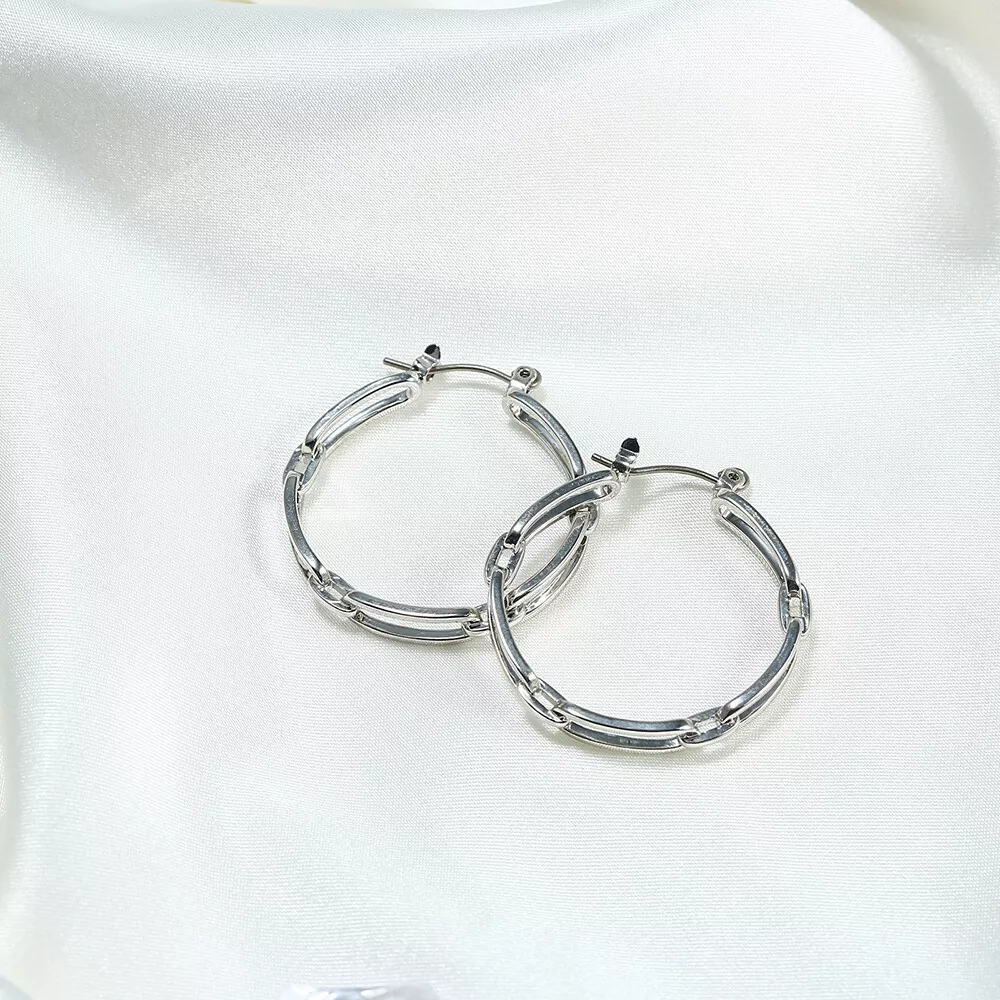 G23 Titanium Hoop Hinged Earrings for Sensitive Ears, Hypoallergenic  Huggies Loop Earrings for Men and Women Bezel Setting CZ - AliExpress