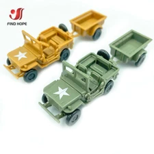 1/72 WW2 Willys Jeep Assemble Model Military Vehicle Toy Car Collections Decor