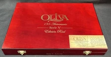 Oliva Serie V 135 Aniversario Edicion Real Wooden Cigar Box 13.25" x 9.0" x 1.5"