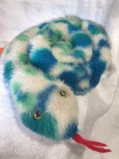 vintage pillow pets multi color snake stuffed animal