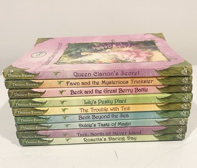 Disney Fairies Book Lot of 9 2006-2009 Tinker Bell Pixie Hollow Chapter Books