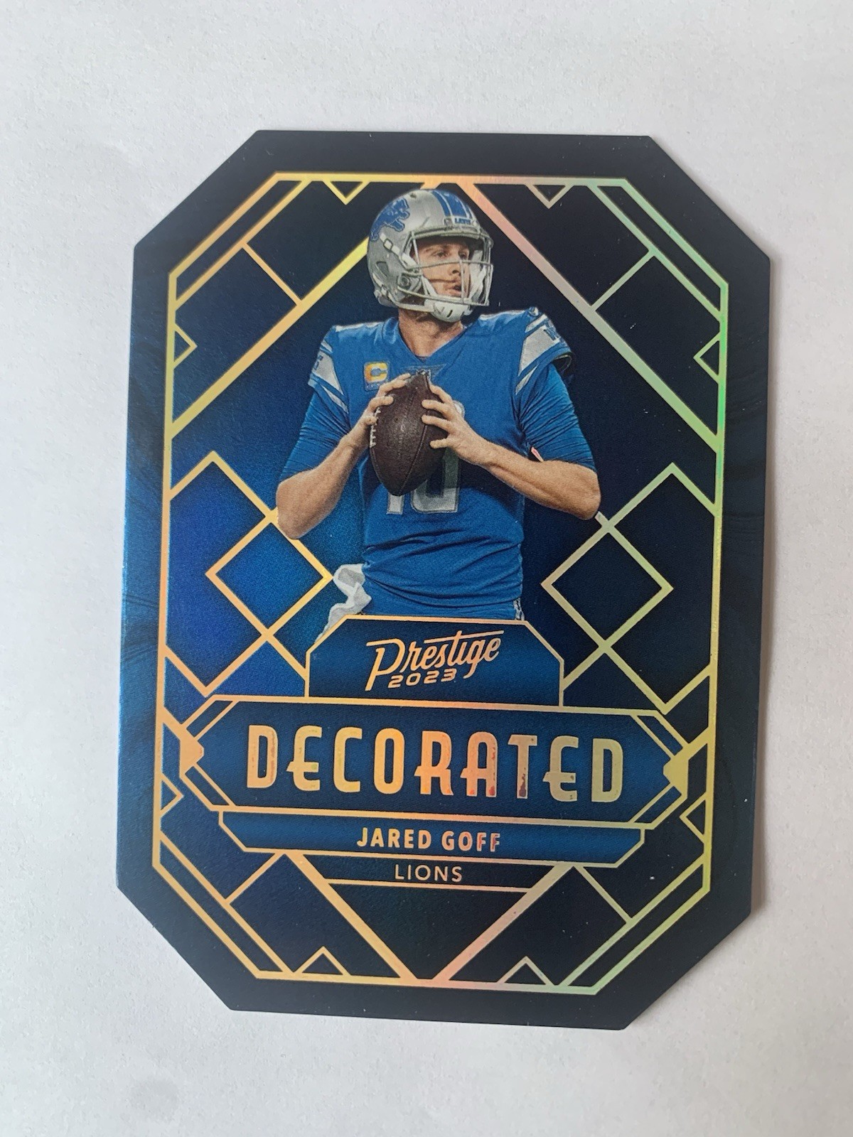 2023 Panini Prestige Jared Goff #D-10 Decorated Die-Cut SSP Detroit Lions