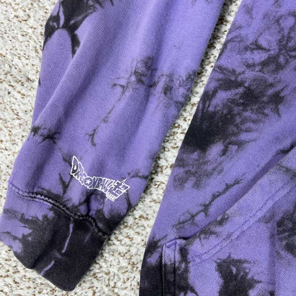 Толстовка с капюшоном мужская Dragon Ball Super Z большая фиолетовая черная галстук краситель примитивное пиво аниме - Изображение 3 из 4