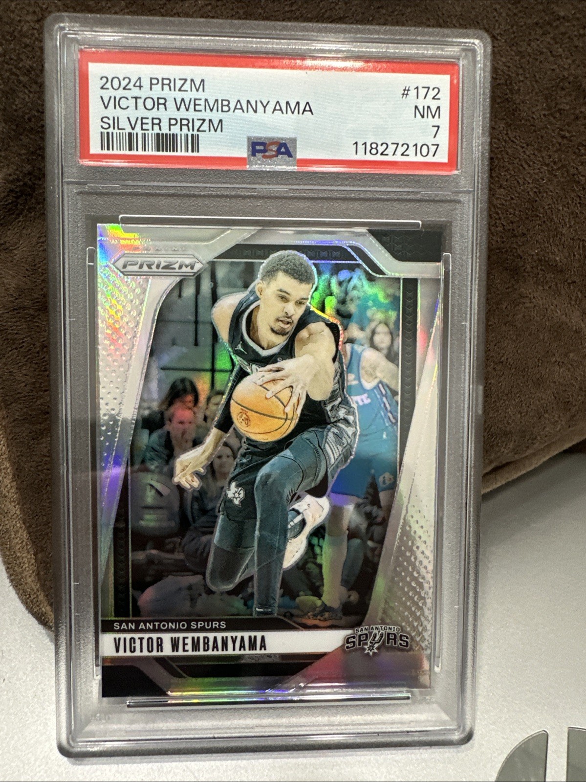 2024-25 Panini Prizm Victor Wembanyama #172 Silver Prizm PSA 7