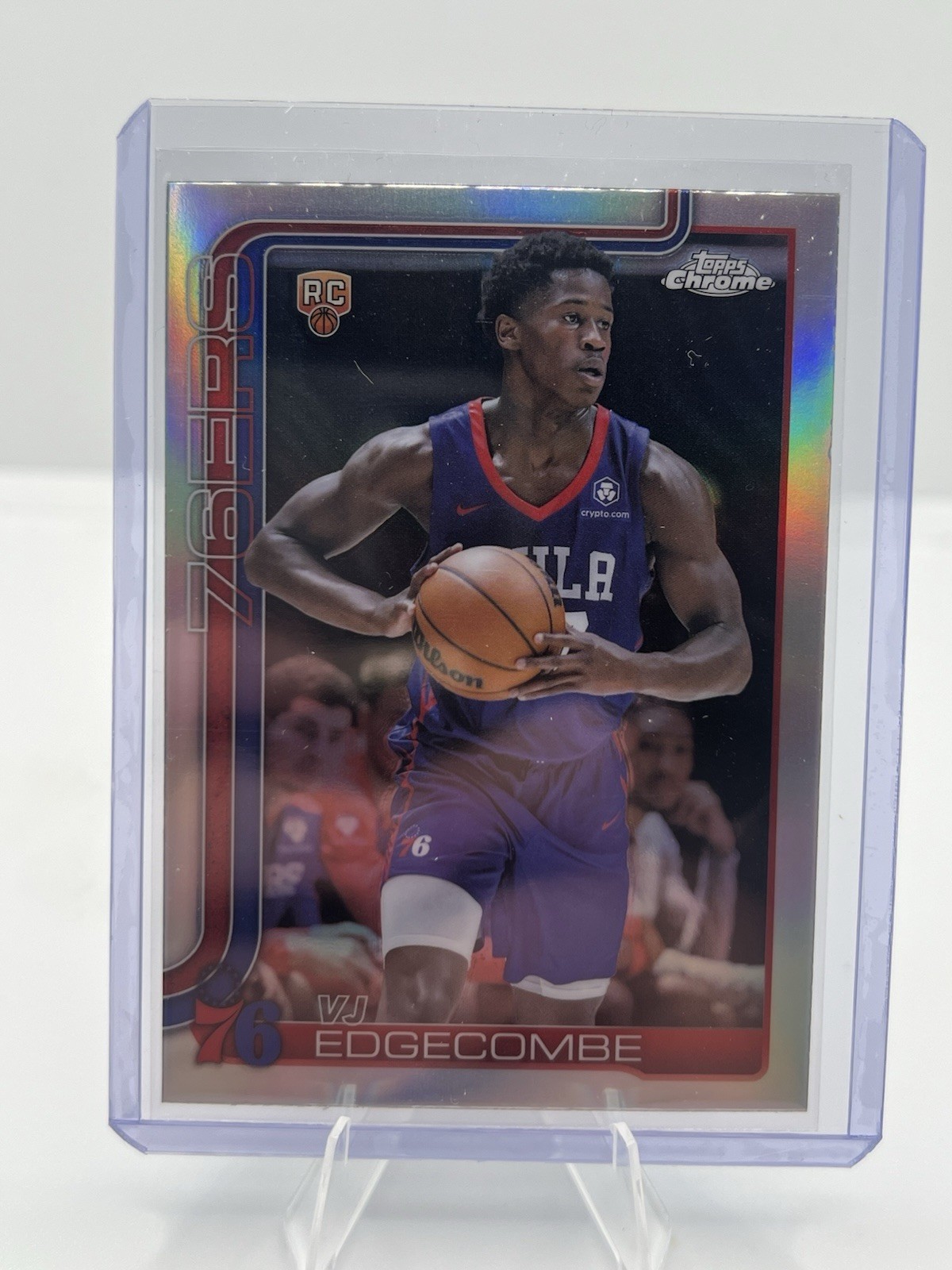 2025-26 Topps Chrome VJ Edgecombe Rookie Card (RC) Refractor #253