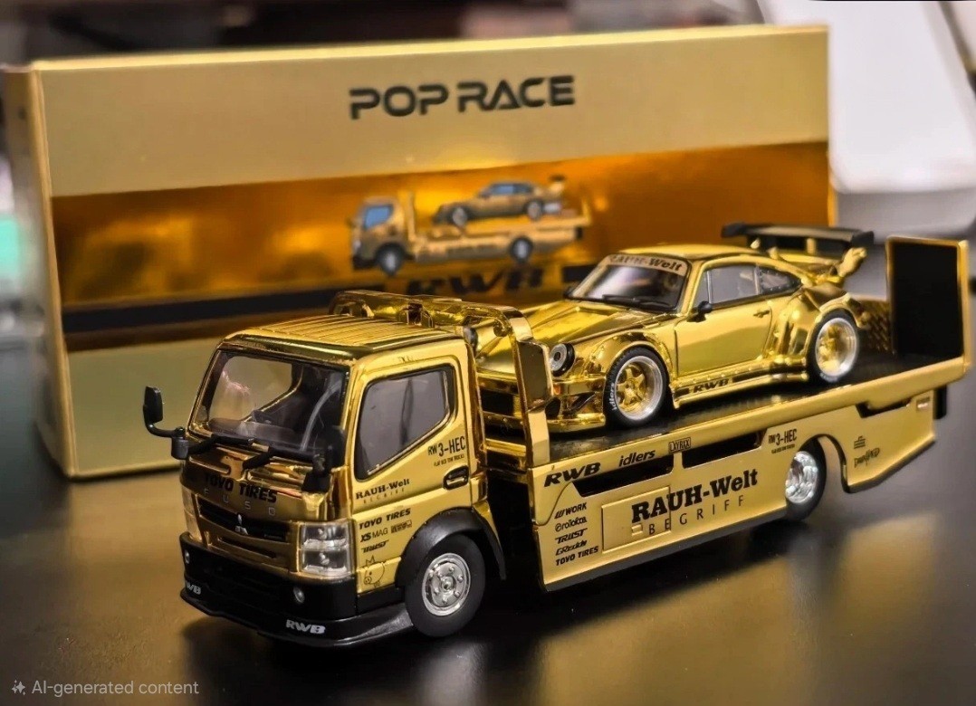 POP RACE Porsche RWB (Rauh-Welt Begriff) + Flatbed Hauler – 2026