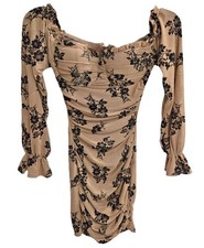 Windsor Floral Velvet Mesh Dress Women's XS Off Shoulder Long Sleeve NWT