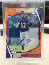 2021 Panini Absolute Signatures Rashod Bateman Orange Mosaic Auto /75 (RC, AU)