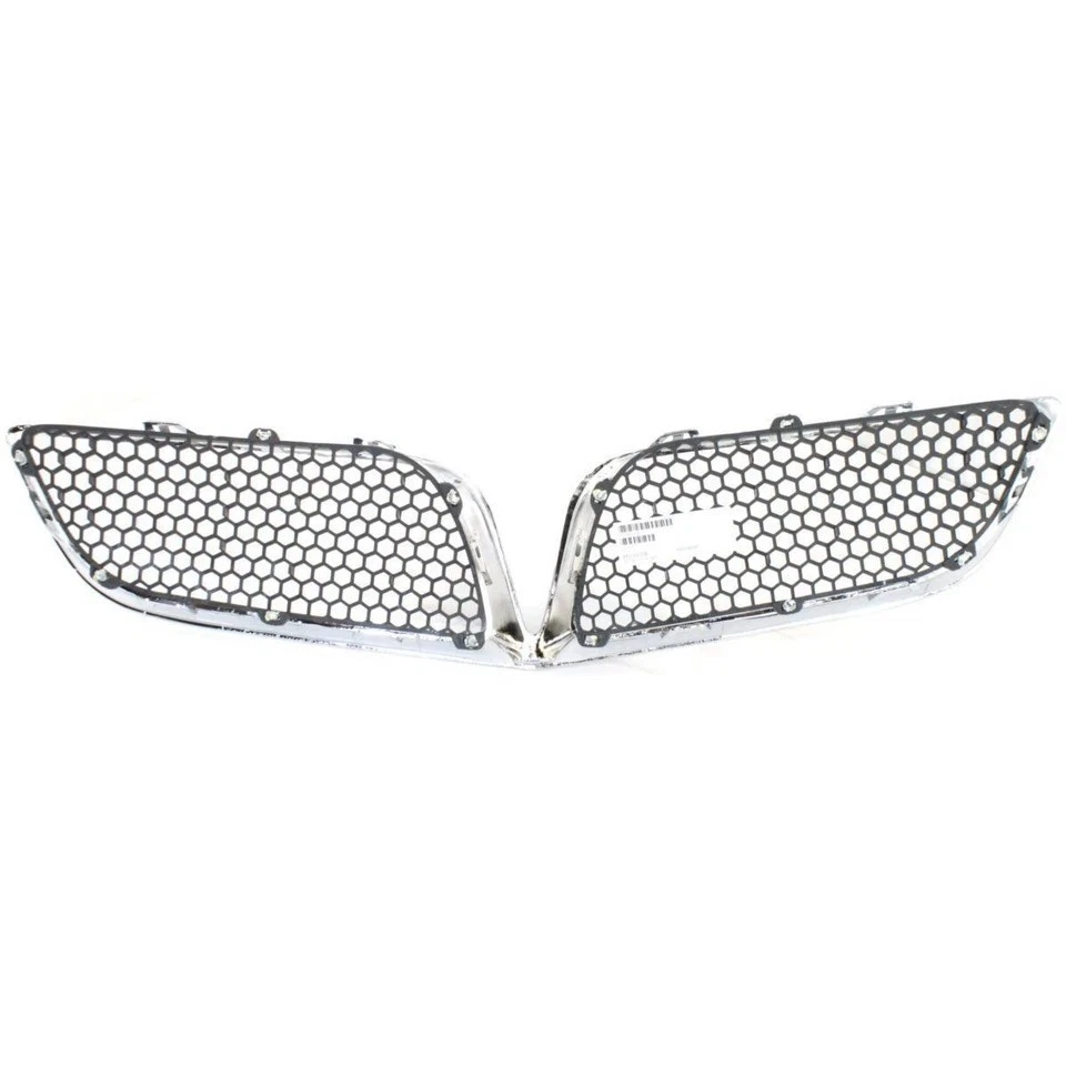 Front Face Bar Grille Assembly Chrome/Gray Plastic For 00-05 Pontiac Bonneville Foto 4 de 4
