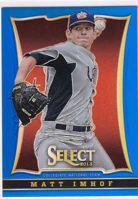 2013 Panini USA Baseball Select Blue Prizm #77 Matt Imhof #090/199