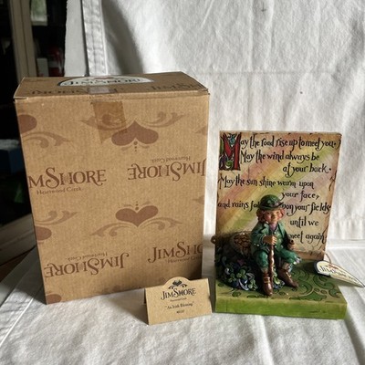 Jim Shore Heartwood Creek ''An Irish Blessing'' Leprechan Pot of Gold Boxed