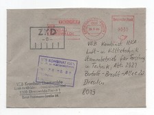 RDT lettera timbro esenzione mittente Eberswalde Finow 26.6.89 VEB costruzione gru