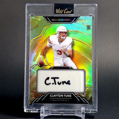2023 Wildcard Clayton Tune Autograph Wildchrome GOLD Holo SSP Numbered Out Of /3