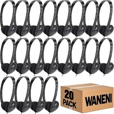 20 PCS Kids Wired Headphones Bulk School Classroom Students Teens Adults Set