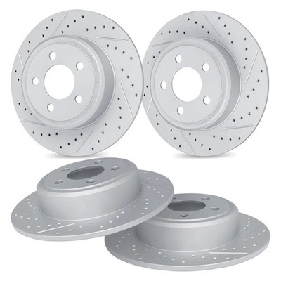 For BMW 440i Gran Coupe 17-20 Drilled & Slotted Front & Rear Brake Rotor Set