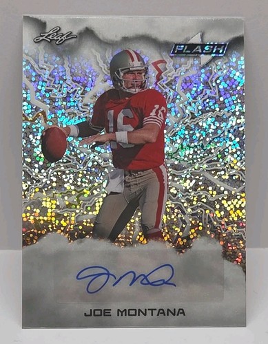 2025 Leaf Flash 1/1 Auto Joe Montana #FBA-JM2 Sparkle 49ers