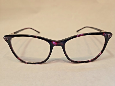 Superflex SF 652 S307 Designer Eyeglasses Purple & Black 55-17-140 Flex Hinges