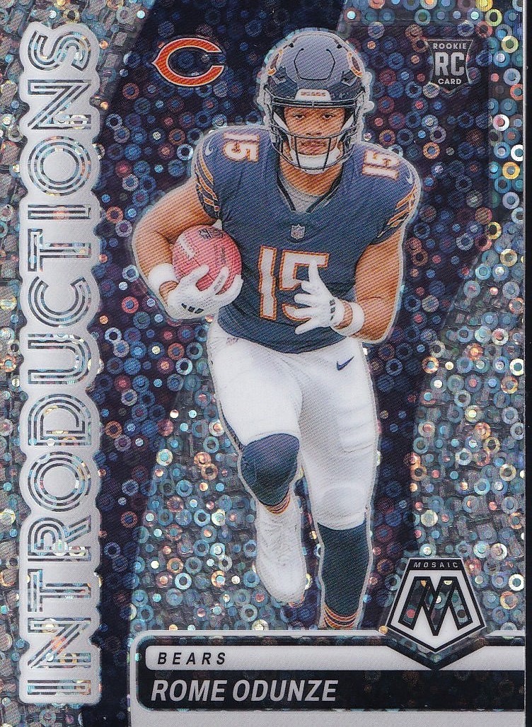 Rome Odunze 2024 Panini Mosaic Introductions No Huddle Silver Prizm Rookie RC #2