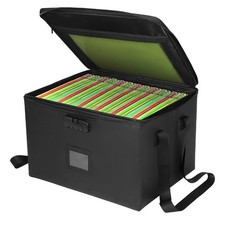 File Organizer Document with Lock, Fireproof Waterproof File Boxes with Lids ...