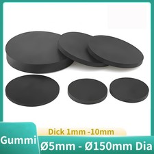 Gummi Scheiben Rund Platte 1/1,5/2/3/4/5/6/8/10mm Scheiben Ø 5mm- Ø 150mm Dia