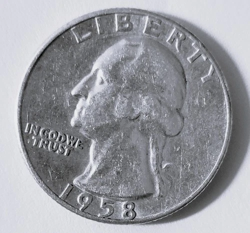 🔥1958 Washington Silver Quarter - 90% Silver  == VERY LOW MINTAGE ==   Lot 8