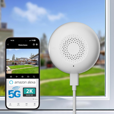 2K Window Camera, 5G & 2.4GHz WiFi Indoor Dome Camera for Home Security with Ful