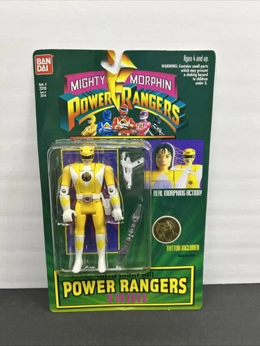 Vintage 1994 Bandai Auto Mighty Morphin Power Rangers YELLOW Ranger TRINI Figure
