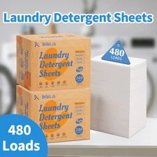 Laundry Detergent Sheets-480 LOADS   - Space-Saving, Hypoallergenic,Travel-Frien