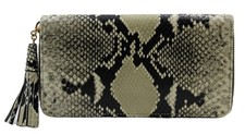 Jimmy Choo ATHINI ZIP Snake Printed Calf Natural