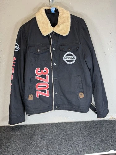 Nissan 370Z Men's Sherpa Lined Canvas Jacket Black Size Medium video thumbnail