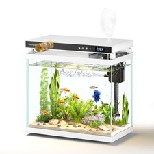 8L Aquarium, Klein Aquarium Komplettset mit 7-Farben LED-Beleuchtung, Automat...