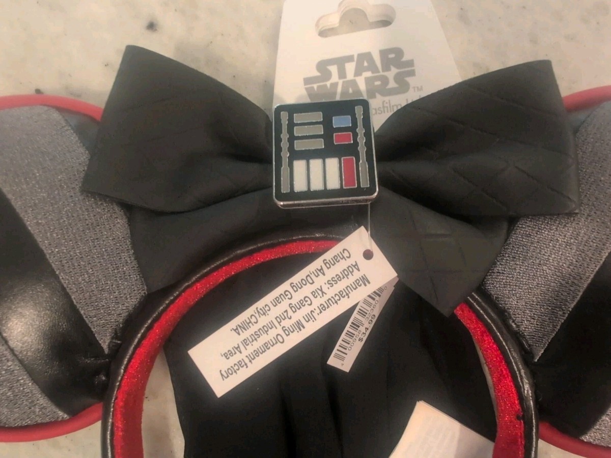 Disney Parks Star Wars Darth Vader Veil Minnie Mouse Ears Headband Disney Parks Star Wars Darth Vader Veil Minnie Mouse Ears  main image 2
