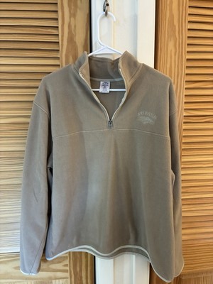 UNR university of Nevada Reno Men's Beige Zip-Up Sweater size xl