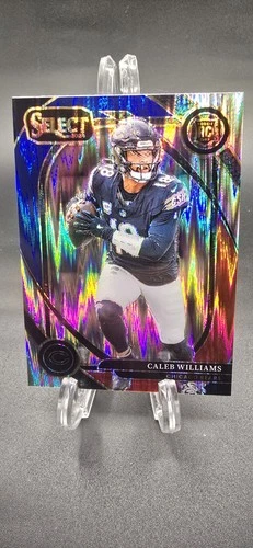 2024 Panini Select - Club Level Caleb Williams #216 Red & Blue Shock Prizm (RC)