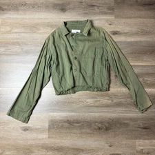 Flawed * The Cropped Army Jacket in Over Dye ArmyTHE GREAT Size 1