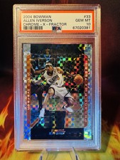 2004-05 Bowman Chrome Allen Iverson #33 X-Fractor /150 PSA 10 POP 5 HOF