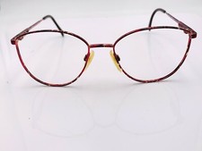 Vintage Charmant 4245 Fuchsia Metal Oval Sunglasses FRAMES ONLY Japan