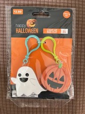Happy Halloween- Light Up Bag clip ghost pumpkin