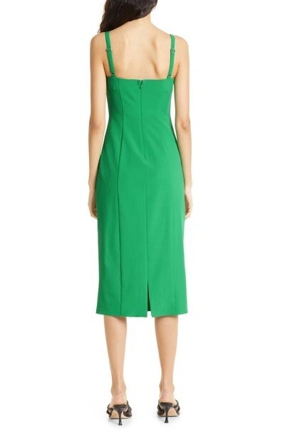Cinq A Sept Women Erica Sheath Bodycon Green Sleeveless Midi Dress US 4 NWT  $465 | eBay
